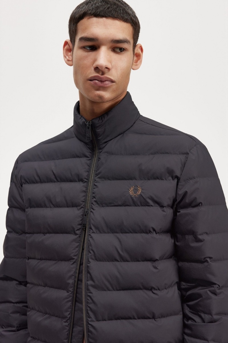 Fred Perry Insulated Men's Jackets Black | CXA-453096