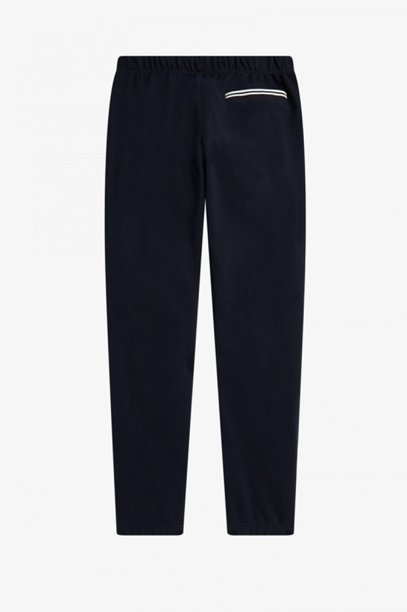 Fred Perry Loopback Men's Pants Navy | FCN-975036