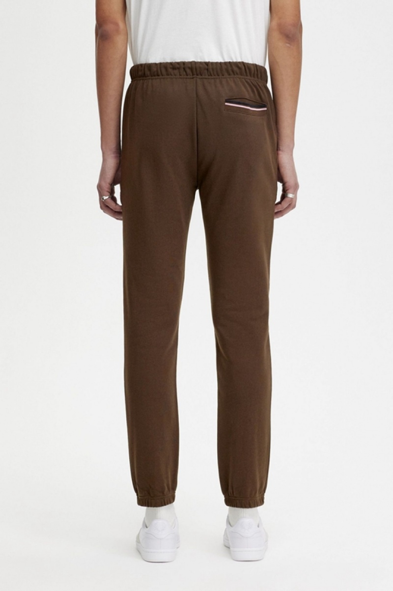 Fred Perry Loopback Men's Sweatpants Brown | MIV-071326