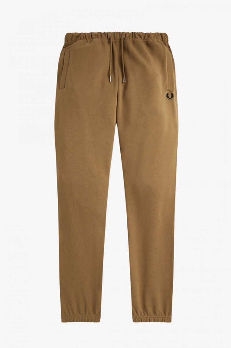 Fred Perry Loopback Men's Sweatpants Dark Yellow | PTS-745619