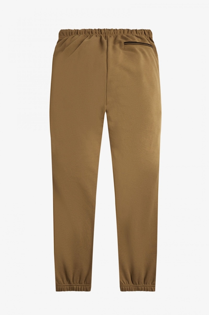 Fred Perry Loopback Men's Sweatpants Dark Yellow | PTS-745619