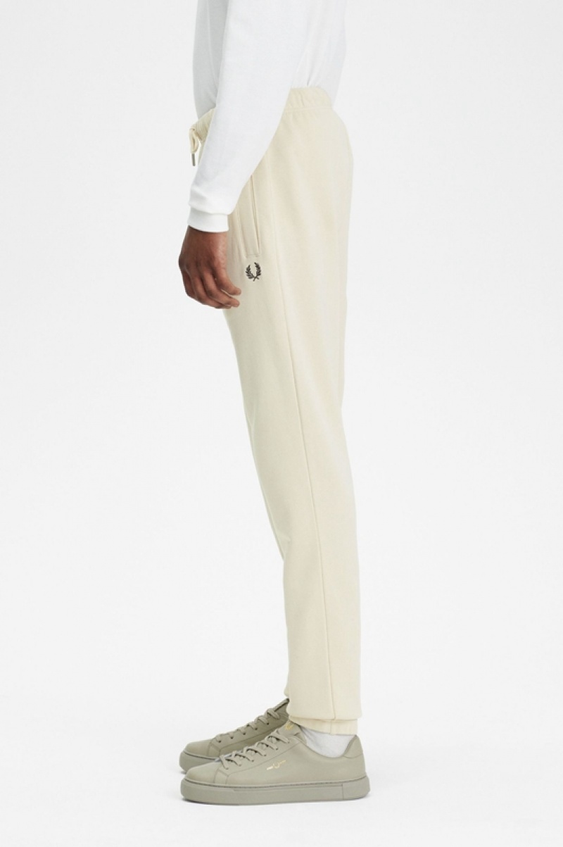 Fred Perry Loopback Men's Sweatpants White | TDJ-627350