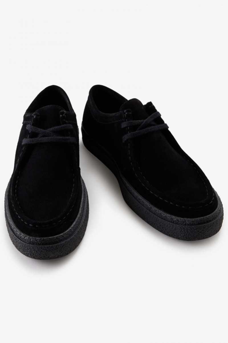 Fred Perry Low Dawson Men's Slip On Shoes Black | JNH-807652