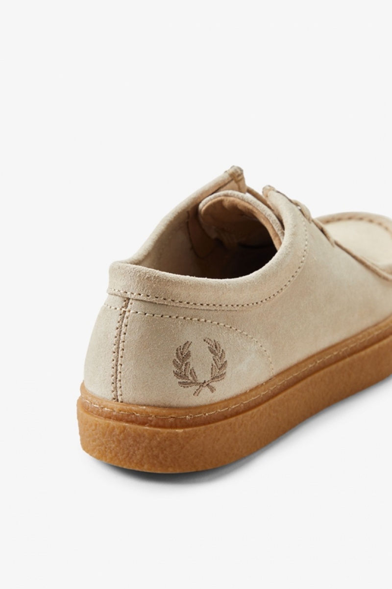 Fred Perry Low Dawson Men's Slip On Shoes Beige | EXF-629748