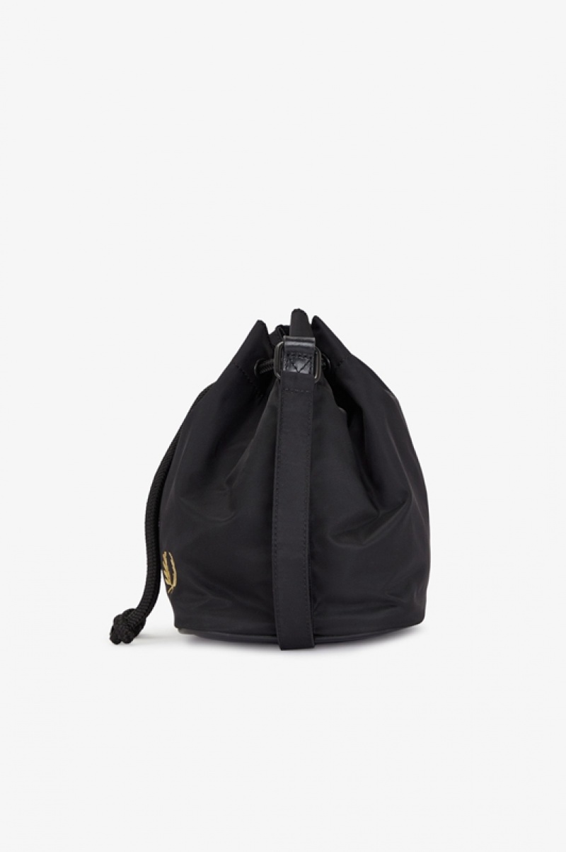 Fred Perry Mini Women's Bucket Bags Black | HXR-856924