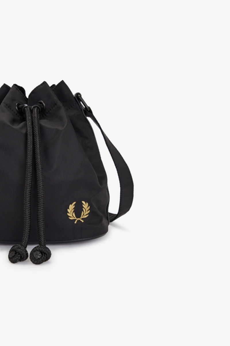 Fred Perry Mini Women's Bucket Bags Black | HXR-856924