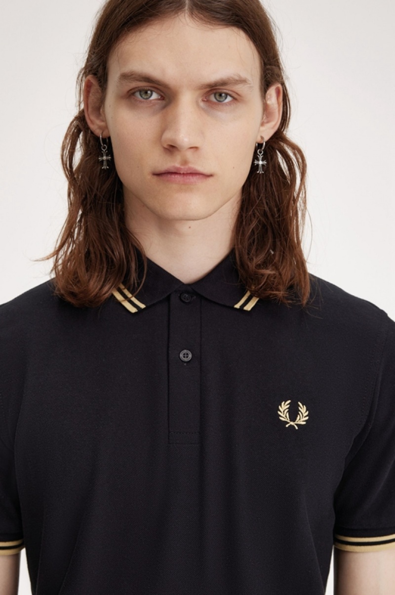 Fred Perry Osaka M12 Men's Shirts Black | EOZ-127089