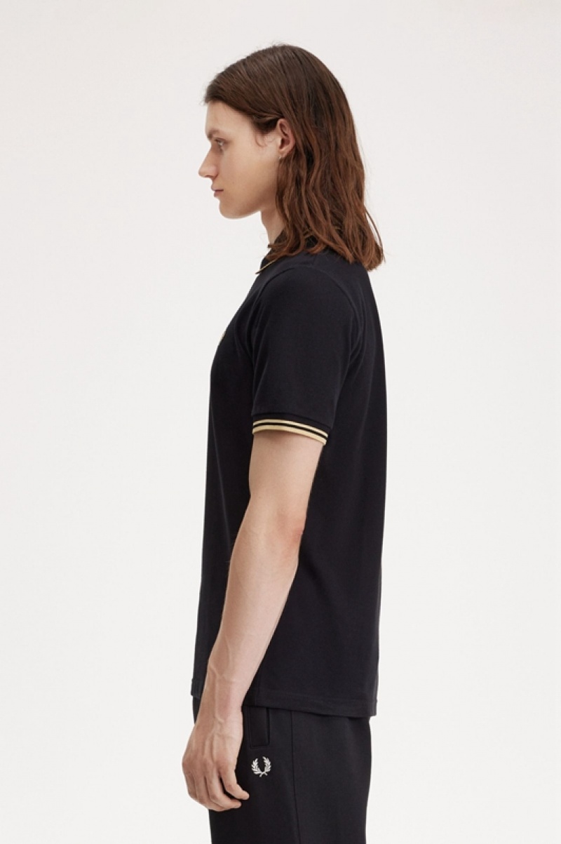 Fred Perry Osaka M12 Men's Shirts Black | EOZ-127089