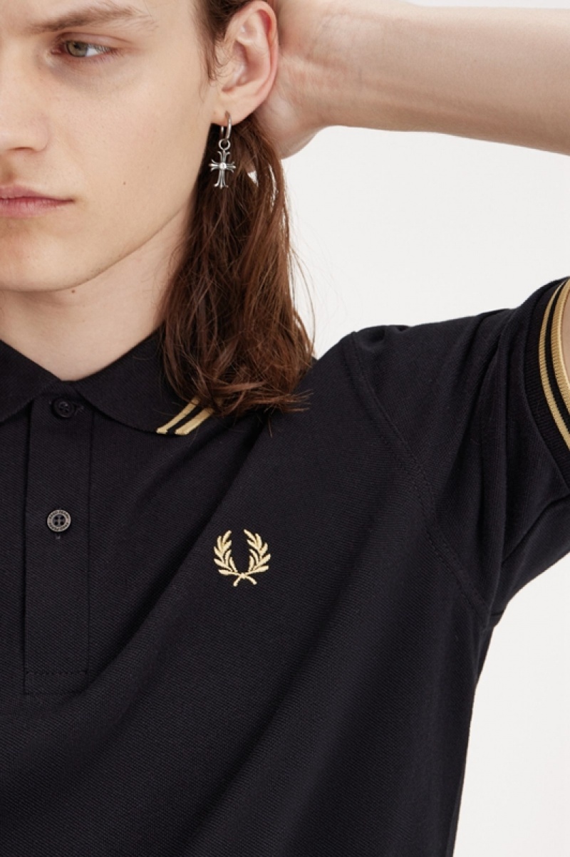 Fred Perry Osaka M12 Men's Shirts Black | EOZ-127089