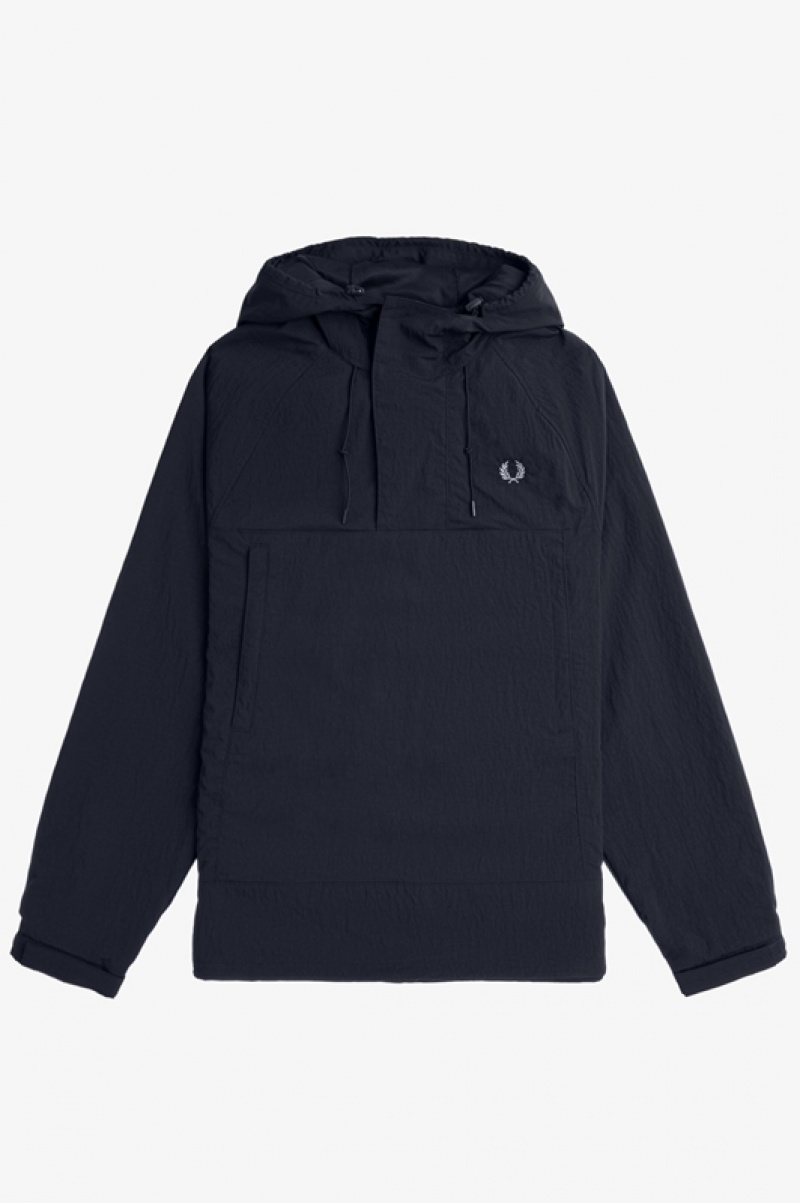 Fred Perry Overhead Shell Men's Jackets Navy | JTD-893625