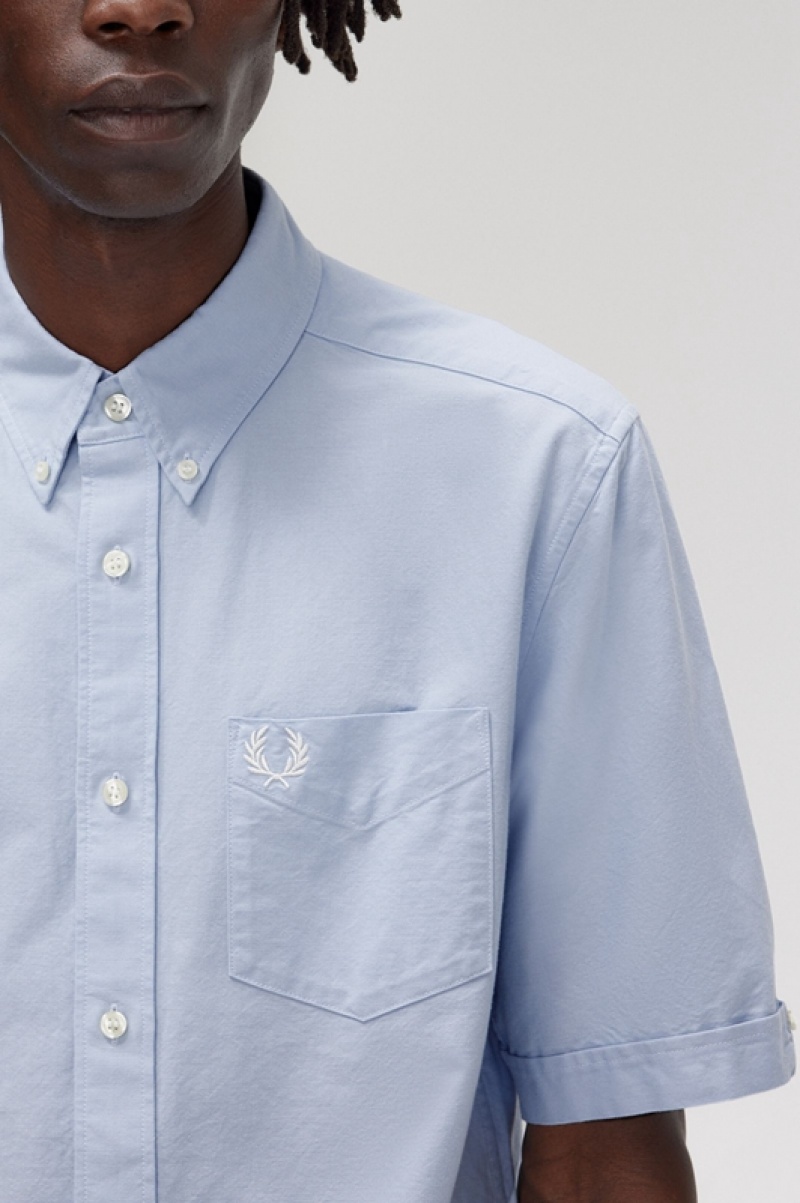 Fred Perry Oxford Men's Shirts Blue | MTS-160395