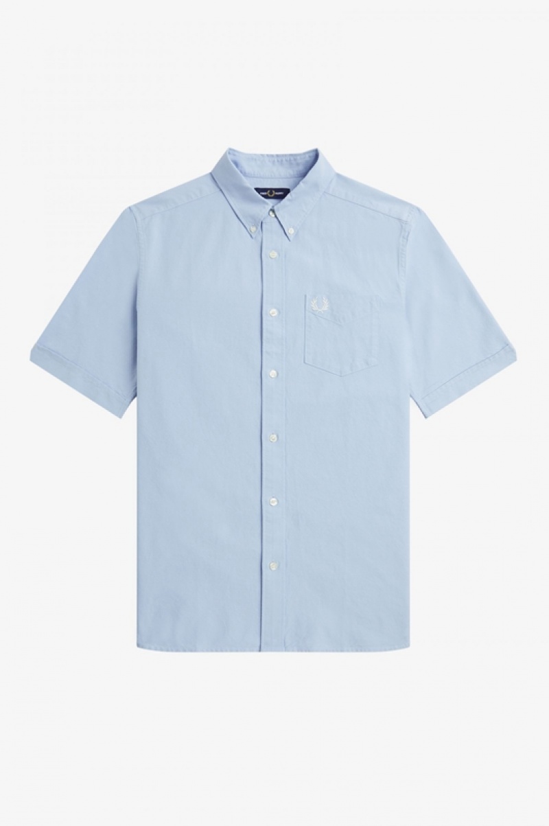 Fred Perry Oxford Men's Shirts Blue | MTS-160395