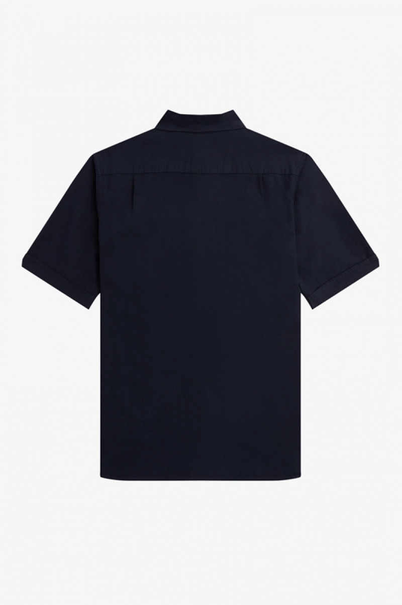 Fred Perry Oxford Men's Shirts Navy | UDL-129467