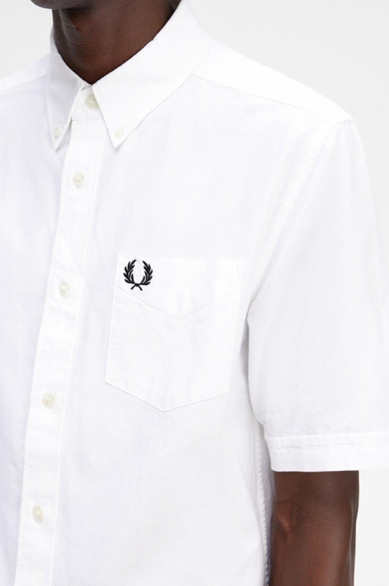 Fred Perry Oxford Men's Shirts White | JYV-571892