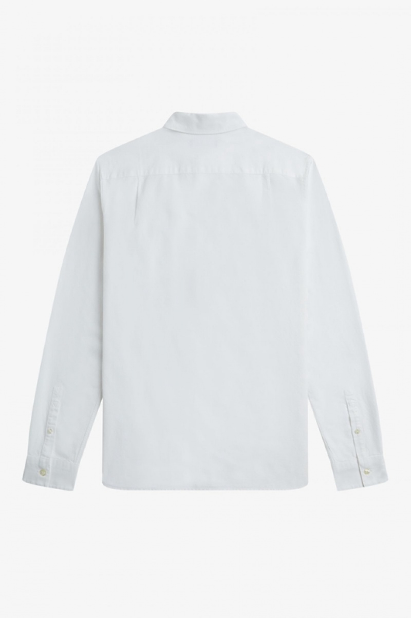 Fred Perry Oxford Men's Shirts White | YJH-561084