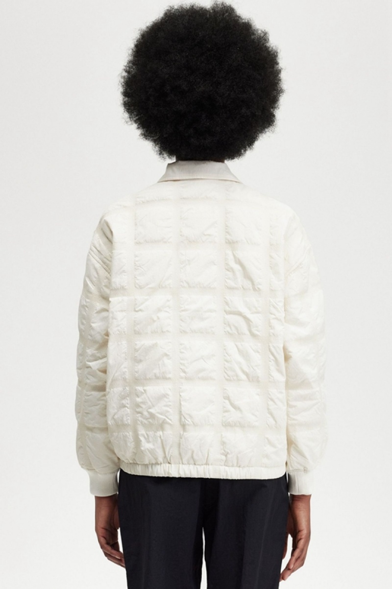 Fred Perry Quilted Women's Jackets White | DIV-158462