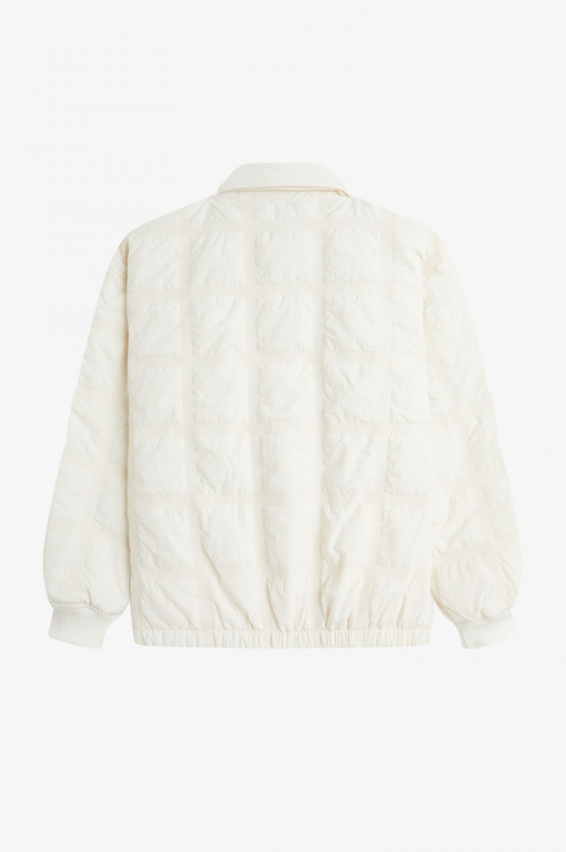 Fred Perry Quilted Women's Jackets White | DIV-158462