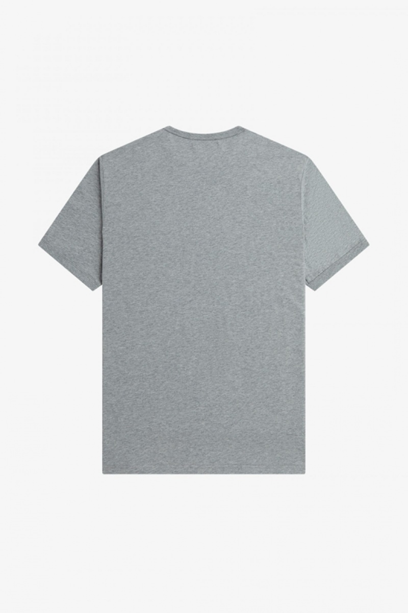 Fred Perry Ringer Men's T Shirts Grey | XAM-803149