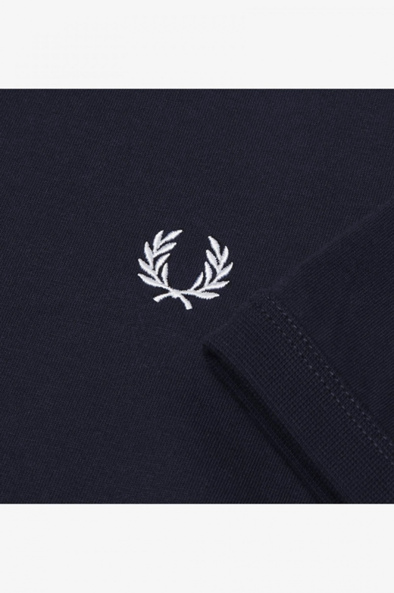 Fred Perry Ringer Men's T Shirts Navy | AKC-170653