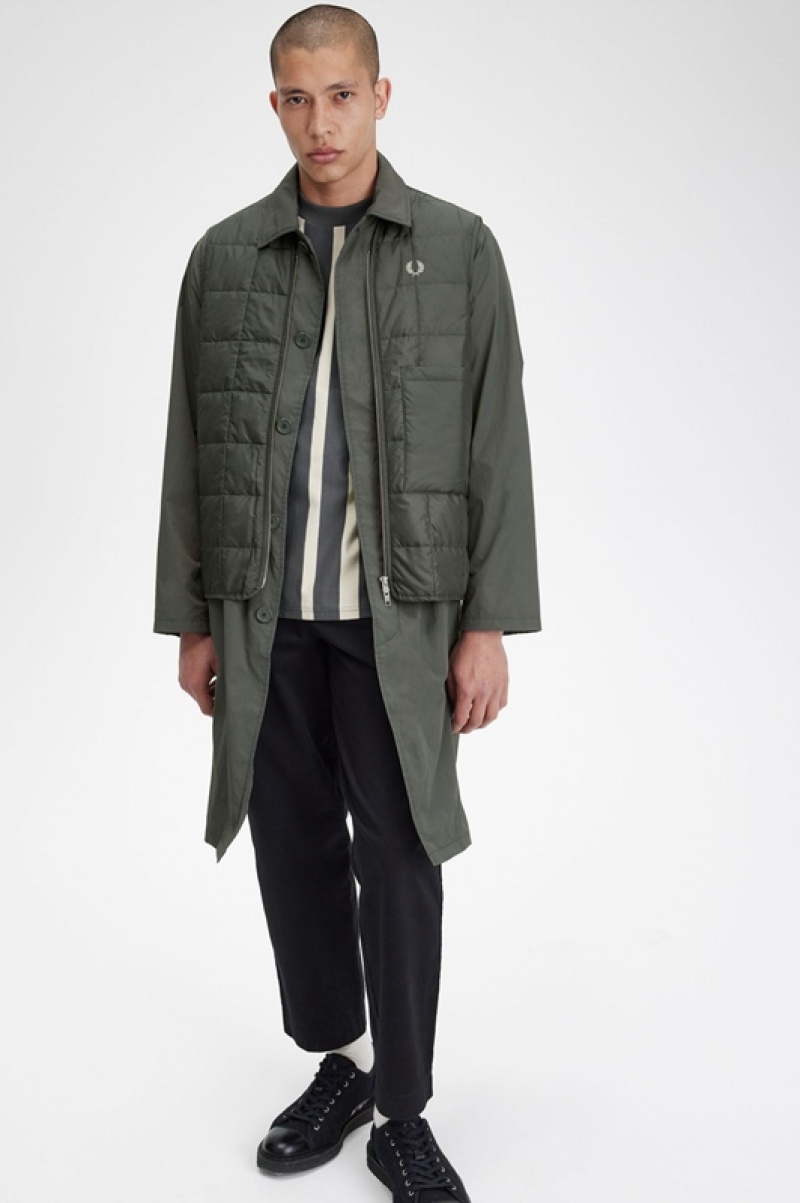 Fred Perry Shell Mac Men's Jackets Green | UMW-406281