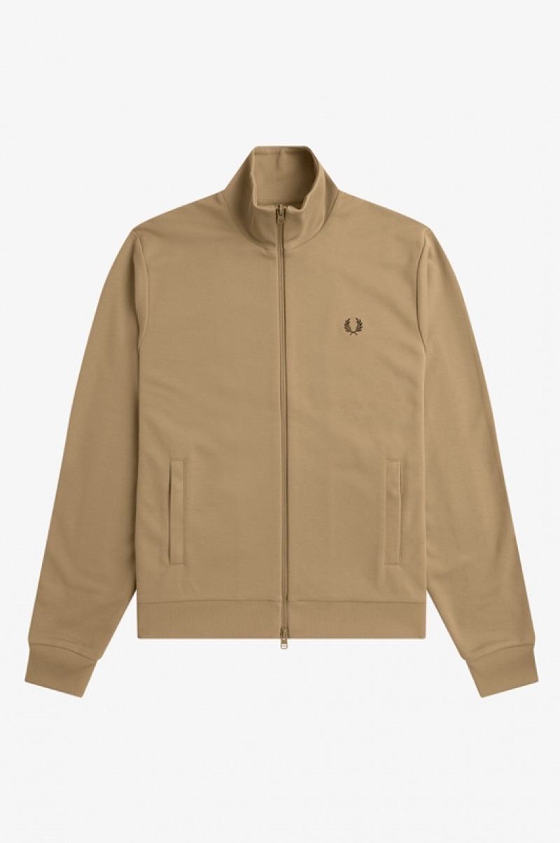 Fred Perry Tape Detail Track Men's Jackets Grey | THC-402956