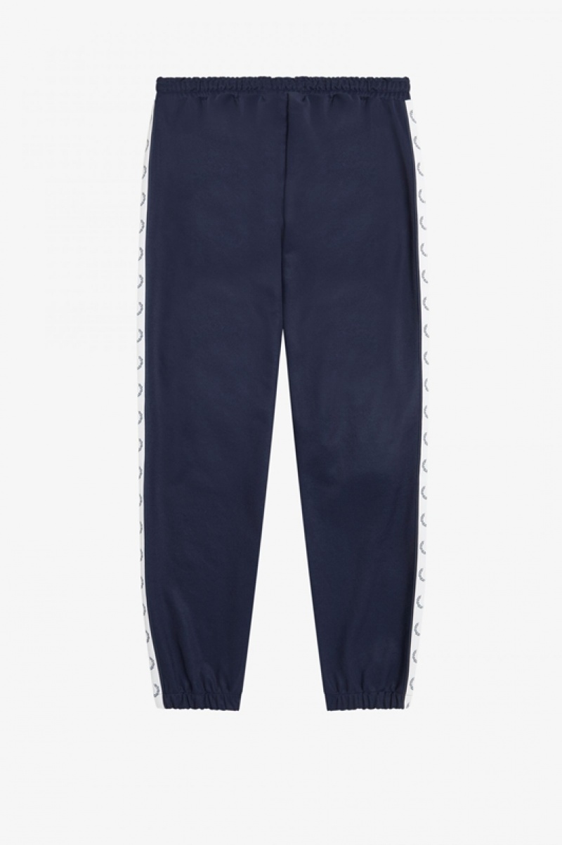 Fred Perry Taped Track Men's Pants Blue | LOS-753089