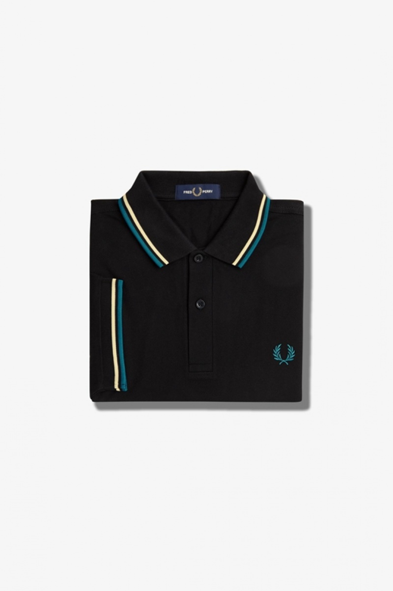 Fred Perry The Fred Perry Men's Polo Shirts Black | OAD-781230