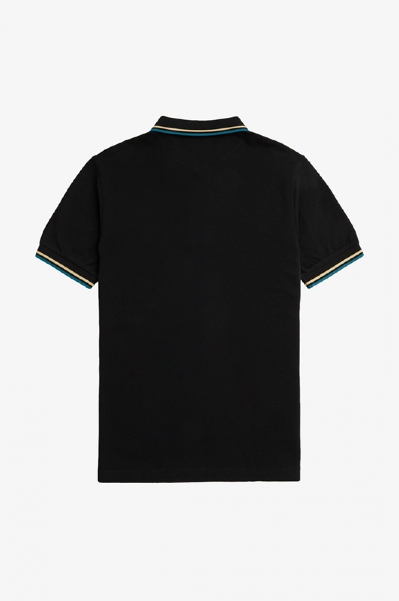 Fred Perry The Fred Perry Men's Polo Shirts Black | OAD-781230