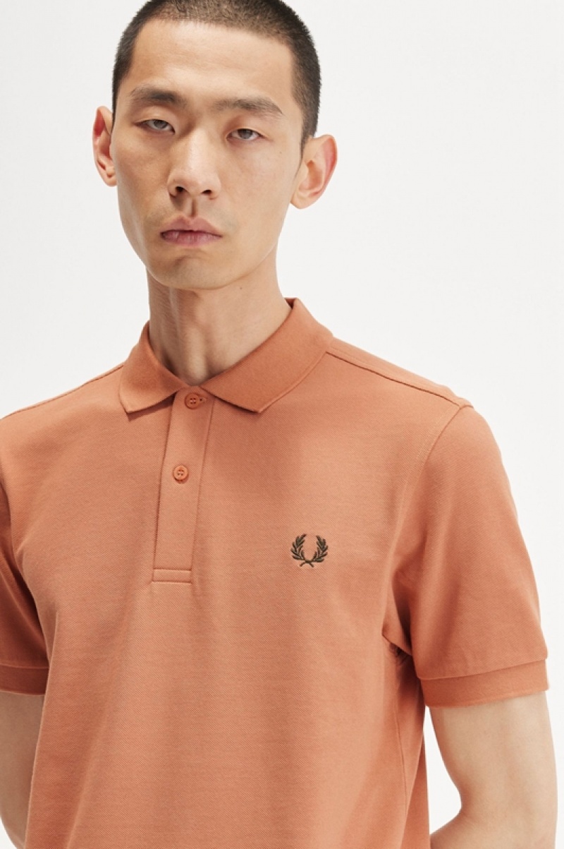 Fred Perry The Fred Perry Men's Polo Shirts Orange | DPO-153827