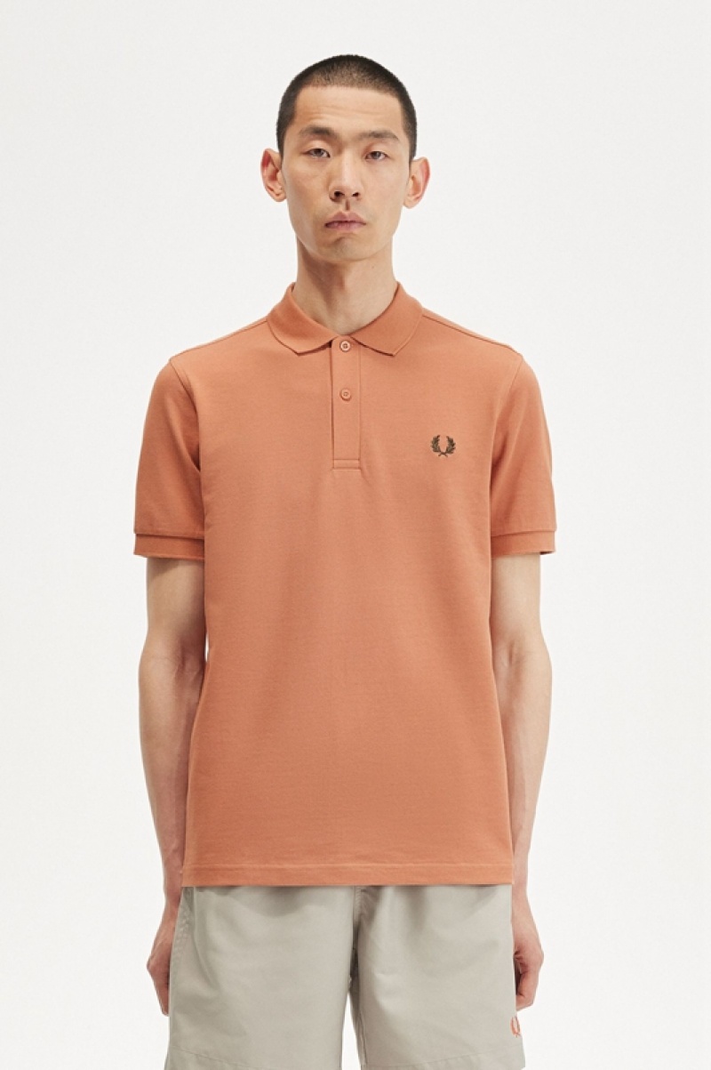 Fred Perry The Fred Perry Men\'s Polo Shirts Orange | DPO-153827