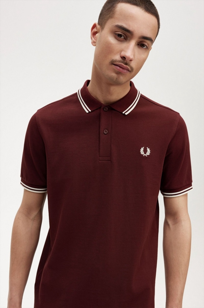 Fred Perry The Fred Perry Men's Polo Shirts Burgundy | UHF-680247