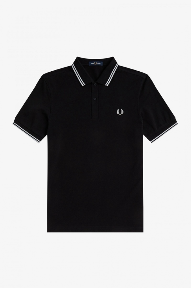 Fred Perry The Fred Perry Men's Polo Shirts Black | FPN-735186