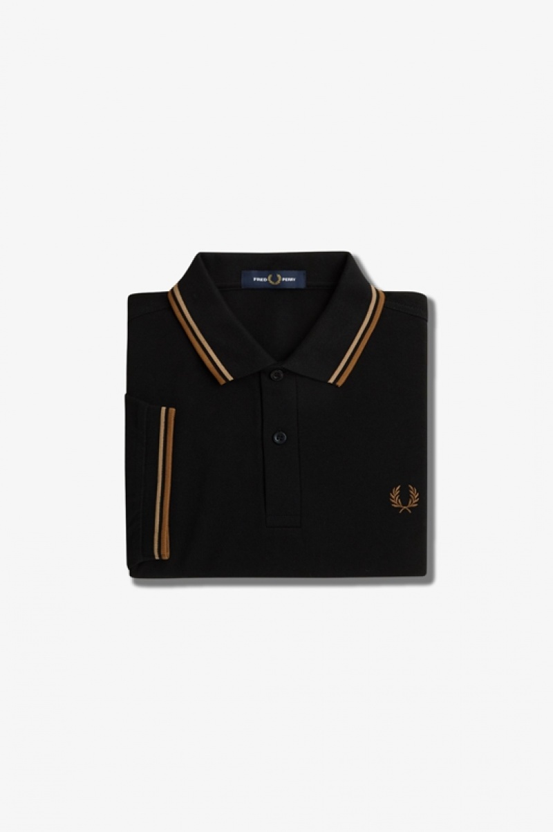 Fred Perry The Fred Perry Men's Polo Shirts Black | WAR-905276