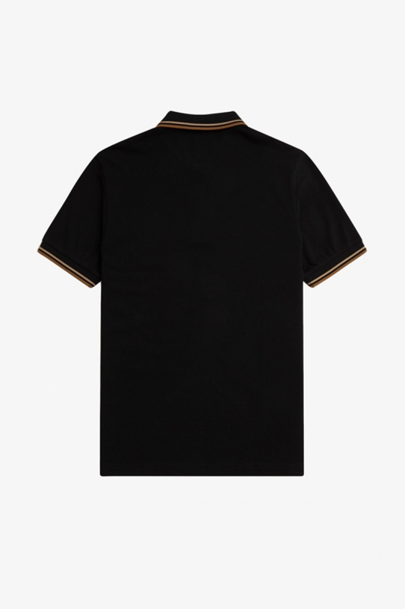 Fred Perry The Fred Perry Men's Polo Shirts Black | WAR-905276