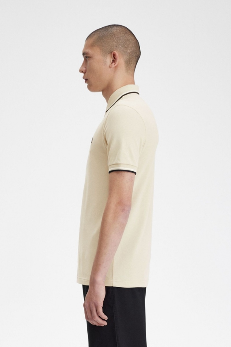 Fred Perry The Fred Perry Men's Polo Shirts Cream | QDO-871460