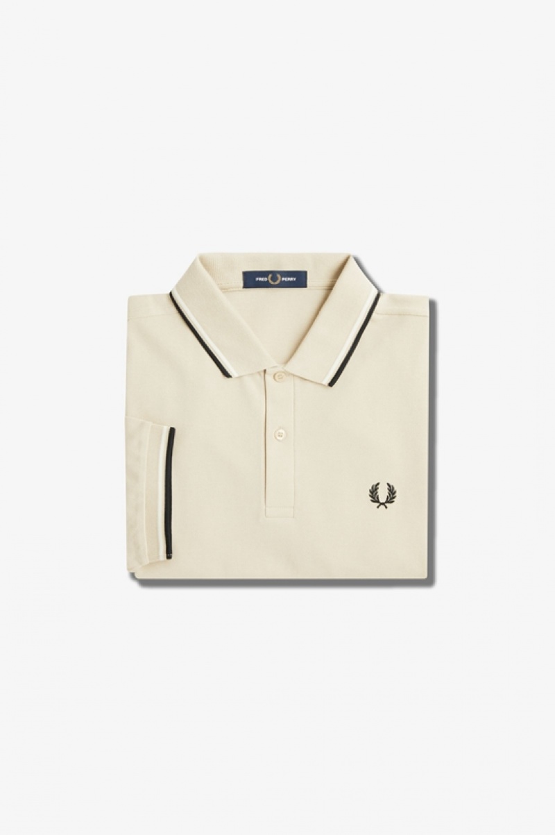 Fred Perry The Fred Perry Men's Polo Shirts Cream | QDO-871460