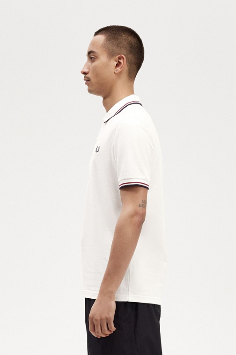 Fred Perry The Fred Perry Men's Polo Shirts White | GSE-978014