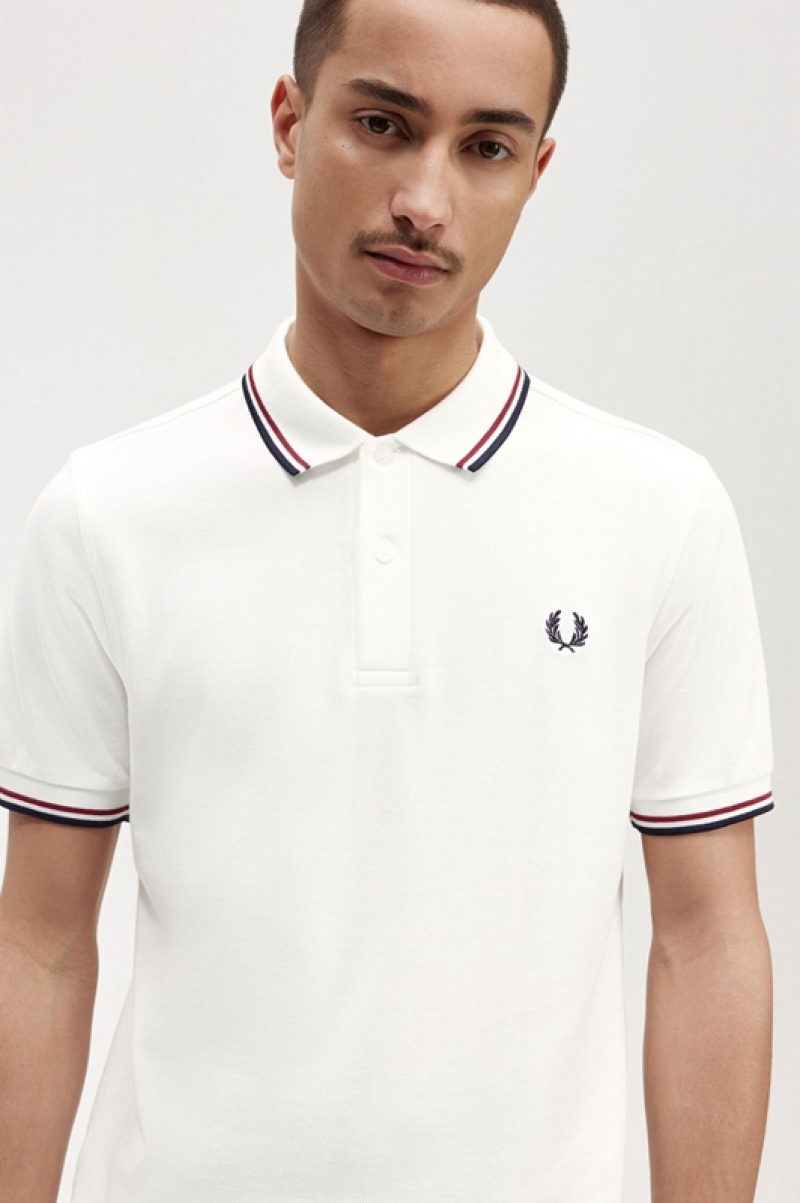 Fred Perry The Fred Perry Men's Polo Shirts White | GSE-978014