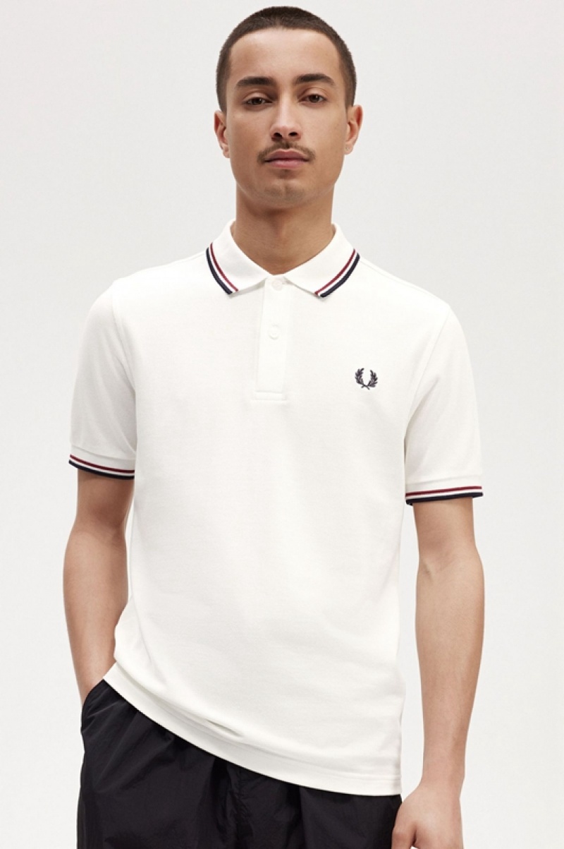 Fred Perry The Fred Perry Men's Polo Shirts White | GSE-978014