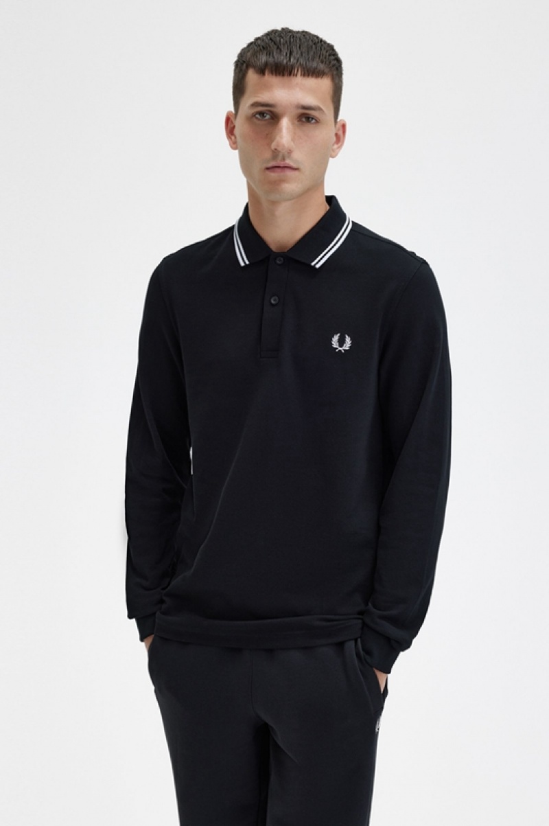 Fred Perry The Fred Perry Men's Polo Shirts Black | RNP-590687