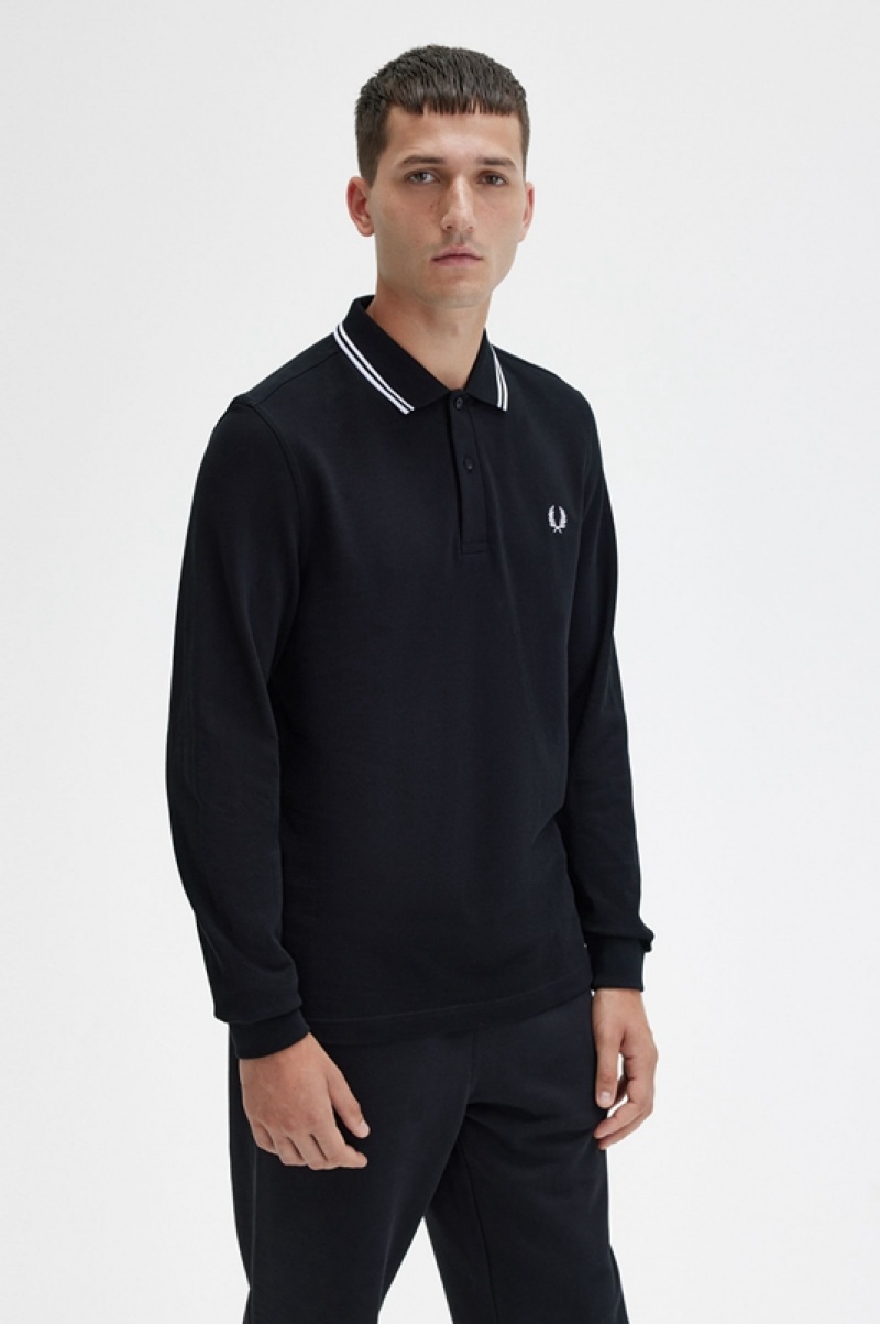 Fred Perry The Fred Perry Men's Polo Shirts Black | RNP-590687