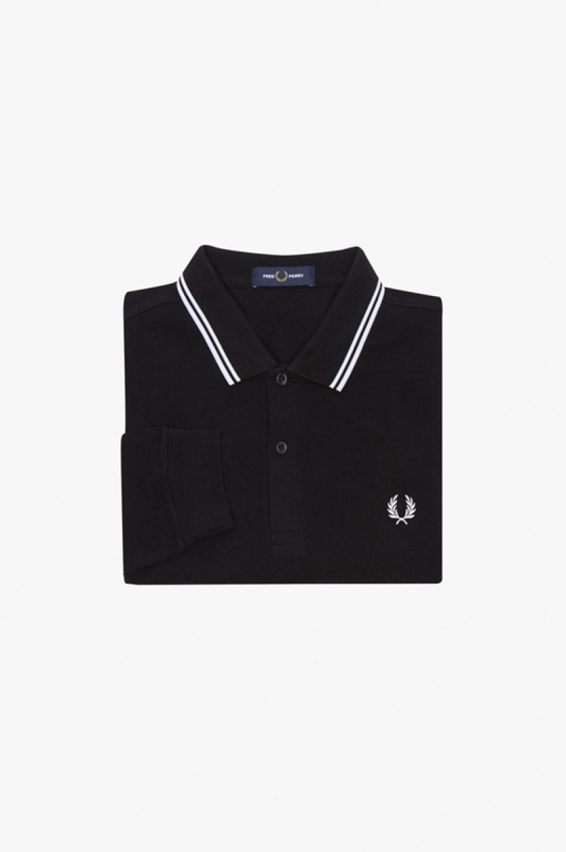 Fred Perry The Fred Perry Men's Polo Shirts Black | RNP-590687