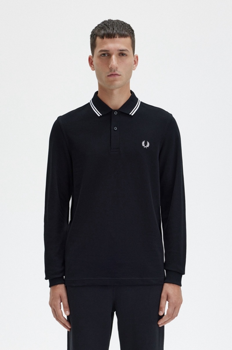 Fred Perry The Fred Perry Men\'s Polo Shirts Black | RNP-590687