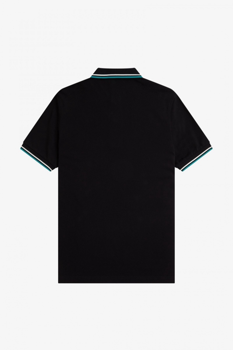 Fred Perry The Fred Perry Men's Polo Shirts Black | GMY-279163