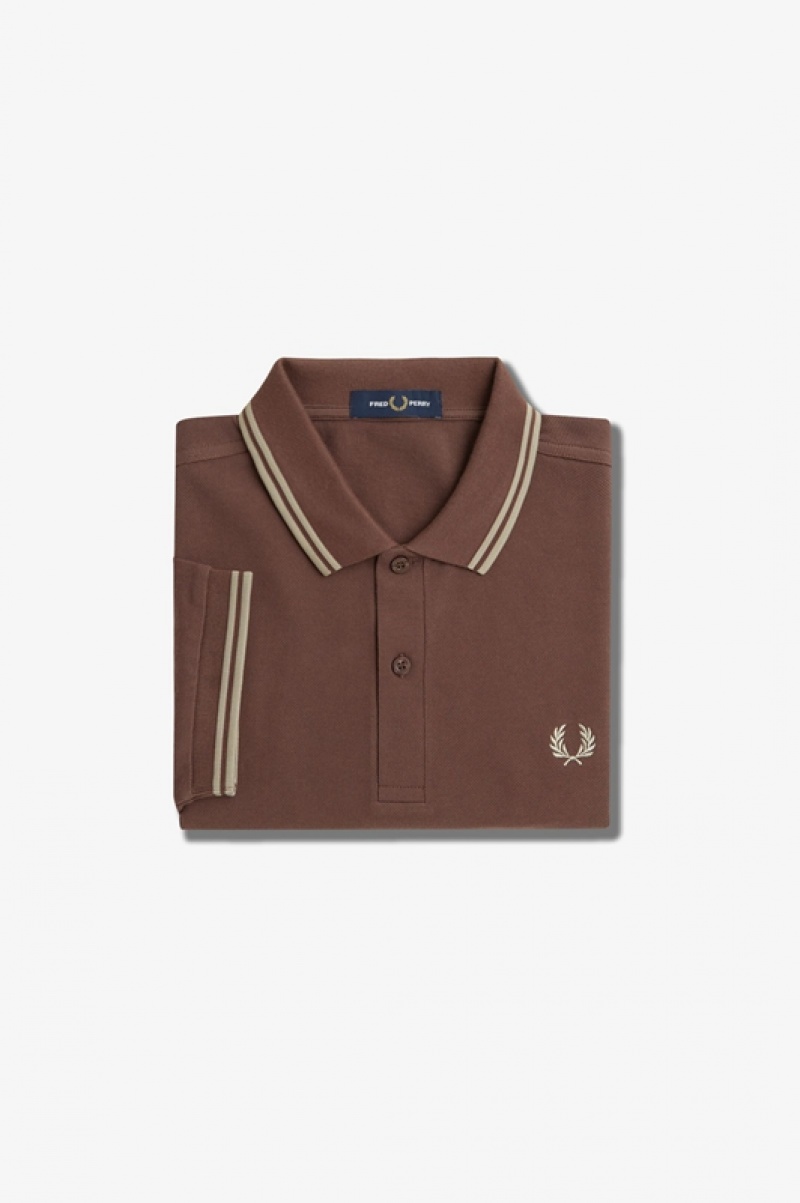 Fred Perry The Fred Perry Men's Polo Shirts Chocolate | CAT-197638