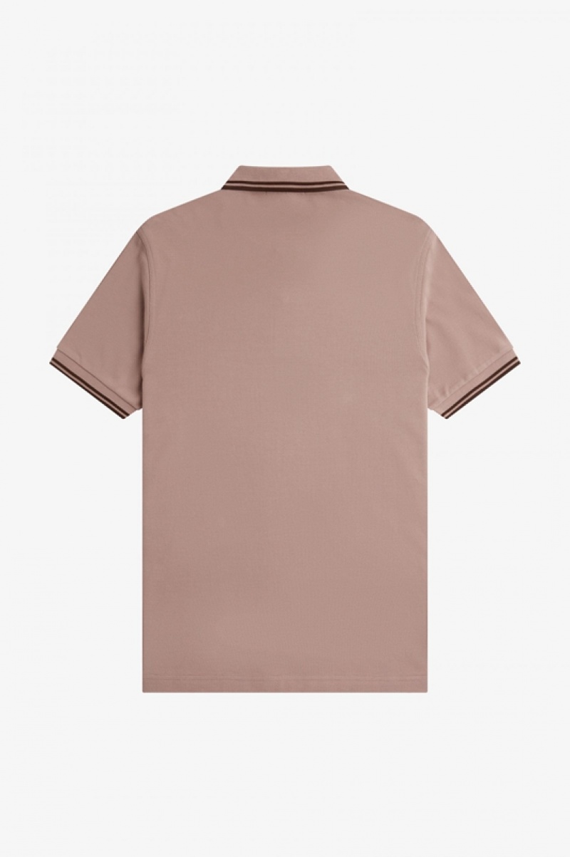 Fred Perry The Fred Perry Men's Polo Shirts Dark Pink | IWS-674235