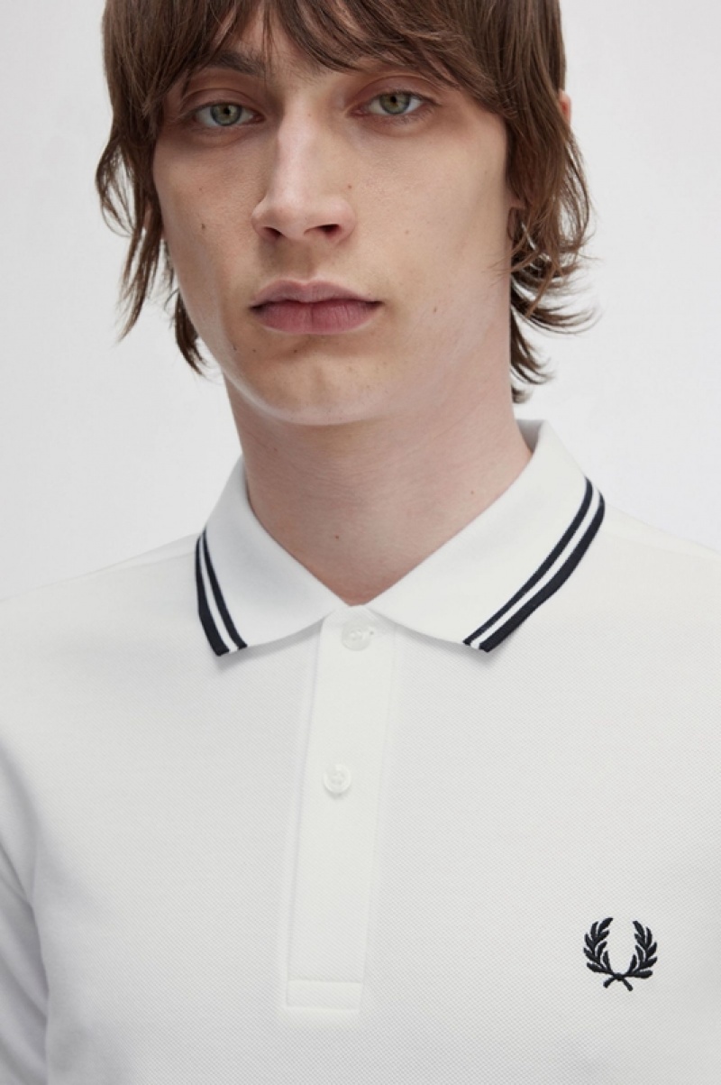 Fred Perry The Fred Perry Men's Polo Shirts White | TMP-827394