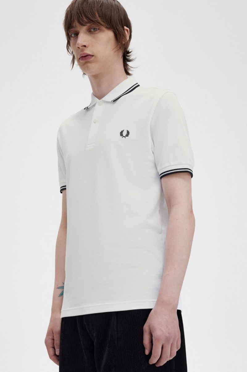 Fred Perry The Fred Perry Men's Polo Shirts White | TMP-827394