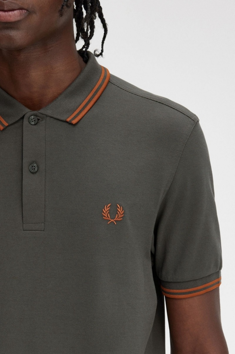 Fred Perry The Fred Perry Men's Polo Shirts Green | AHF-625709