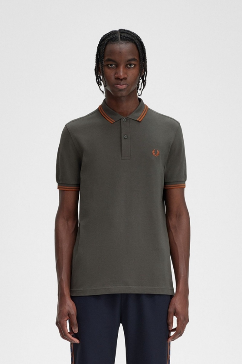 Fred Perry The Fred Perry Men\'s Polo Shirts Green | AHF-625709